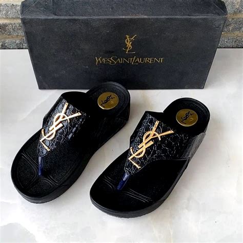 fake ysl flip flops|saint laurent bianca sandals flat.